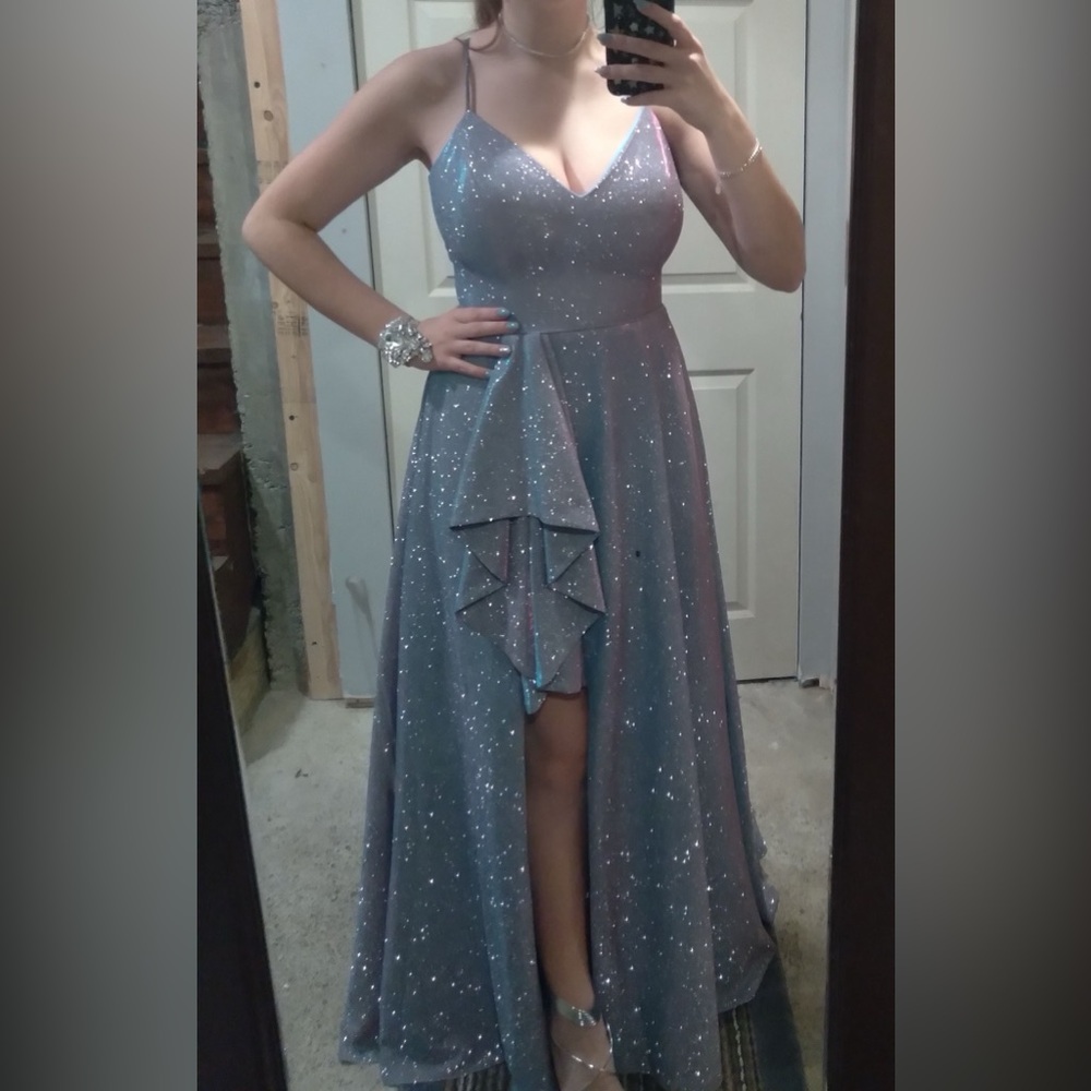 glittery prom dress